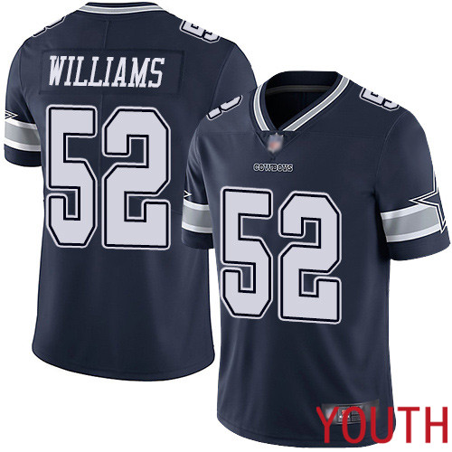 Youth Dallas Cowboys Limited Navy Blue Connor Williams Home #52 Vapor Untouchable NFL Jersey